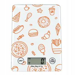 Waga kuchenna elektroniczna szklana precyzyjna dotykowa 5kg 1g tara lcd-5907451392379