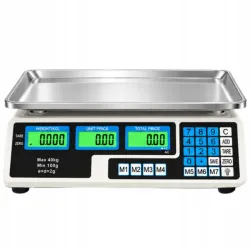 Waga sklepowa kalkulacyjna elektroniczna bezprzewodowa akumulator 40kg 2g-5907451392485