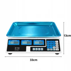 Waga sklepowa kalkulacyjna elektroniczna bezprzewodowa akumulator 40kg 2g-5907451392485