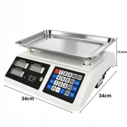 Waga elektroniczna kalkulacyjna 40kg 2g magazynowa akumulator bezprzewodowa-5907451392478