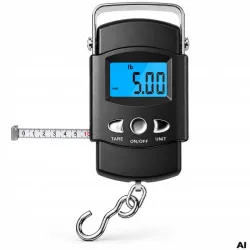 Waga cyfrowa bagażowa wędkarska 50 kg 10 g z miarką 100 cm lcd tare lock-5907451392430