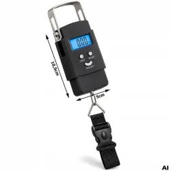 Waga bagażowa wędkarska hakowa turystyczna lotnicza 50kg 10g lcd tare lock-5907451392416