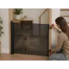 Bramka zabezpieczająca dla psa siatka ochronna 80x180 cm rozsuwana barierka-5907451385159