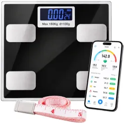 Waga łazienkowa elektroniczna analityczna bluetooth 180kg smart aplikacja-5907451392355