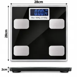 Waga łazienkowa elektroniczna analityczna bluetooth 180kg smart aplikacja-5907451392355