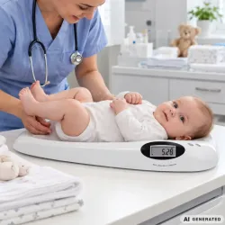 Waga dziecięca elektroniczna dla niemowląt dzieci wyświetlacz lcd do 20 kg-5907451392324