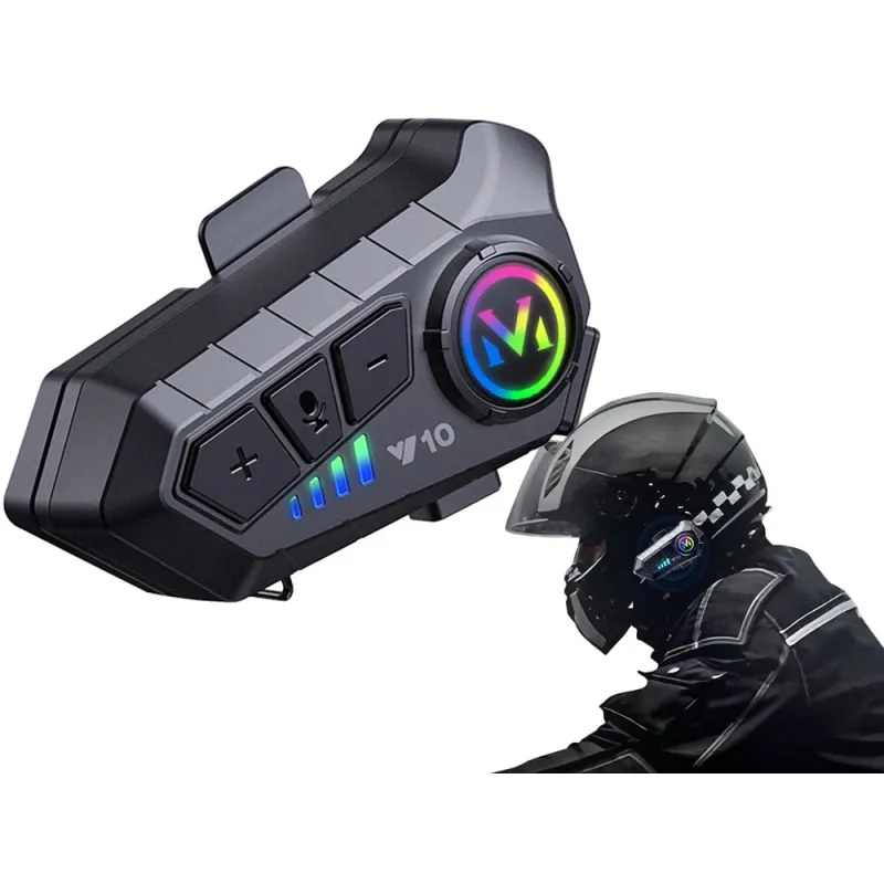 Interkom motocyklowy bluetooth y10 dla motocyklistów asystent głosowy-5907451385630