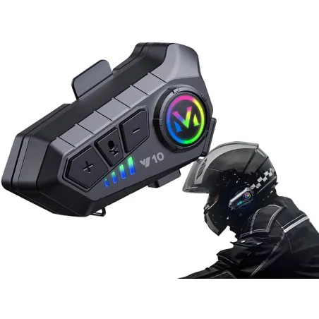 Interkom motocyklowy bluetooth y10 dla motocyklistów asystent głosowy-5907451385630