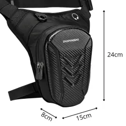 Wodoodporna torba motocyklowa na nogę udo biodro rowerowa carbon saszetka-5907451394281