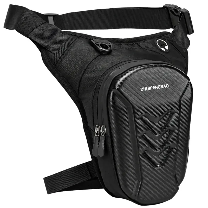 Wodoodporna torba motocyklowa na nogę udo biodro rowerowa carbon saszetka-5907451394281