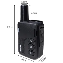 Krótkofalówka mini walkie talkie t-s9 usb-c16 kanałów czarny 1 sztuka-5907451393925