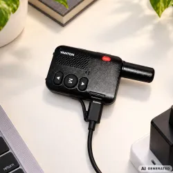 Krótkofalówka mini walkie talkie t-s9 usb-c16 kanałów czarny 1 sztuka-5907451393925