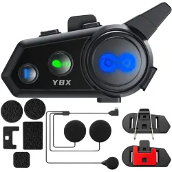 Interkom motocyklowy y8x mesh bluetooth do kasku 8 osób music sharing-5907451393895