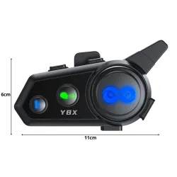 Interkom motocyklowy y8x mesh bluetooth do kasku 8 osób music sharing-5907451393895