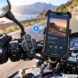 Pilot bluetooth bezprzewodowy kontroler do interkomu motocyklowego ipx6-5907451393932