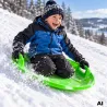 Sanki plastikowe talerz ślizg ślizgacz zjazdowy na śnieg okrągłe duże koło-5907451394038
