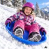 Sanki plastikowe talerz ślizg ślizgacz zjazdowy na śnieg okrągłe duże koło-5907451394021