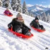 Sanki plastikowe talerz ślizg ślizgacz zjazdowy na śnieg okrągłe duże koło-5907451394014