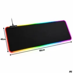 Podkładka gamingowa podświetlana rgb xxl 90x40 pod myszkę klawiaturę-5907451394175