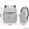 Plecak dla mamy do wózka babybag torba organizer termiczna szary pojemna-5907451394434