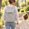 Plecak dla mamy do wózka babybag torba organizer termiczna szary pojemna-5907451394434