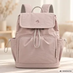Plecak dla mamy do wózka babybag torba organizer termiczna różowy pojemna-5907451394441