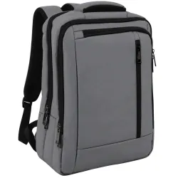 Plecak podróżny bagaż podręczny torba na laptopa usb 19 l szary biznesowy-5907451394304
