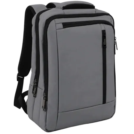 Plecak podróżny bagaż podręczny torba na laptopa usb 19 l szary biznesowy-5907451394304