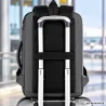 Plecak podróżny bagaż podręczny torba na laptopa usb 19 l szary biznesowy-5907451394304