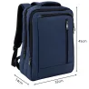 Plecak podróżny bagaż podręczny torba na laptopa usb 19l niebieski biznes-5907451394311