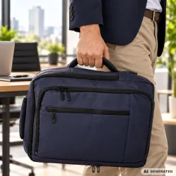 Plecak podróżny bagaż podręczny torba na laptopa usb 19l niebieski biznes-5907451394311