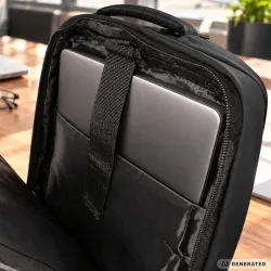 Plecak podróżny bagaż podręczny torba na laptopa usb 19 l czarny biznesowy-5907451394298