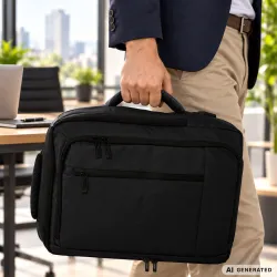 Plecak podróżny bagaż podręczny torba na laptopa usb 19 l czarny biznesowy-5907451394298