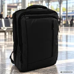 Plecak podróżny bagaż podręczny torba na laptopa usb 19 l czarny biznesowy-5907451394298