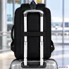 Plecak podróżny bagaż podręczny torba na laptopa usb 19 l czarny biznesowy-5907451394298