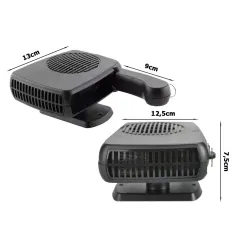 Nagrzewnica samochodowa farelka grzejnik 200w 12v czarna-5907451335963