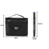 Markery alkoholowe touch zestaw 80 szt flamastry mazaki dwustronne etui-5907451381298