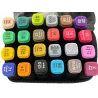 Markery alkoholowe touch zestaw 24 szt flamastry mazaki dwustronne etui-5907451381281