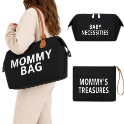 Torba dla mamy mommy bag duża zestaw 3w1 organizer kosmetyczka + przegrody-5907451386095