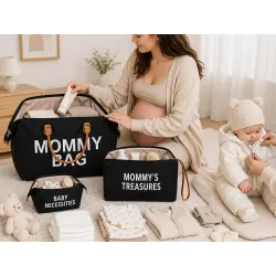 Torba dla mamy mommy bag zestaw 3w1 organizer kosmetyczka + przegrody-5907451386095