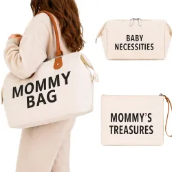 Torba dla mamy mommy bag duża zestaw 3w1 organizer kosmetyczka + przegrody-5907451386071
