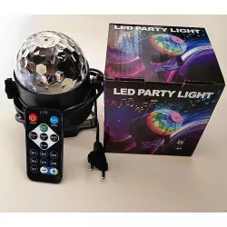 Kula dyskotekowa Disco Ball RGB LED reflektor sound active + pilot IR