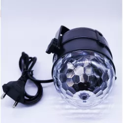Kula dyskotekowa Disco Ball RGB LED reflektor sound active + pilot IR