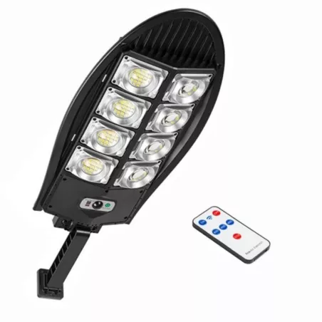 Latarnia solarna 240 LED 500W, czujnik ruchu, pilot i mocowanie-