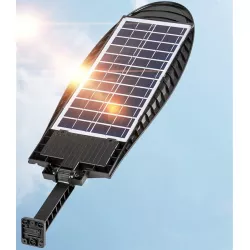 Latarnia solarna 240 LED 500W, czujnik ruchu, pilot i mocowanie