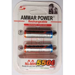 Akumulatorki R-6 AA zwykłe paluszki AMMAR POWER 5500mAh NI-MH