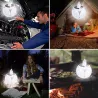 Przenośna lampka solarna kempingowa LED składana piłka led 4-listna