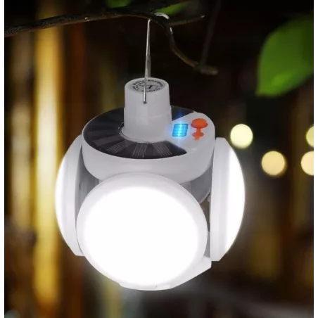 Przenośna lampka solarna kempingowa LED składana piłka led 4-listna-6953593211152
