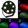 Stroboskop mini reflektor disco 6x1W LED RGB sound-activated / AUTO