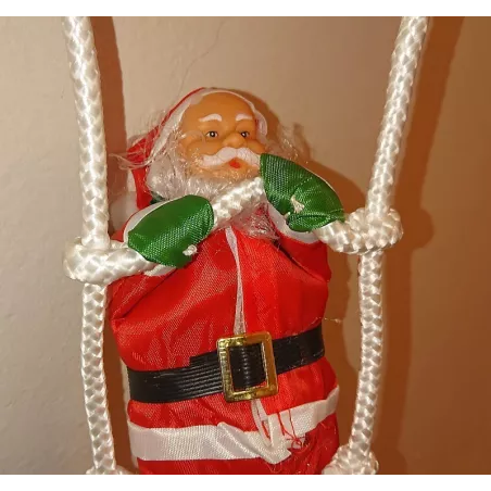 4*Mikołaj na sznurowej drabinie gwiazdor 25/125cm ozdoba świąteczna-